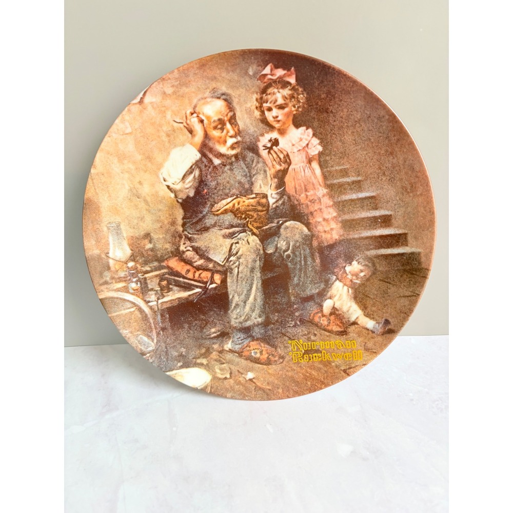 Norman Rockwell The Cobbler 1978 Knowles Collector Plate Heritage Collection